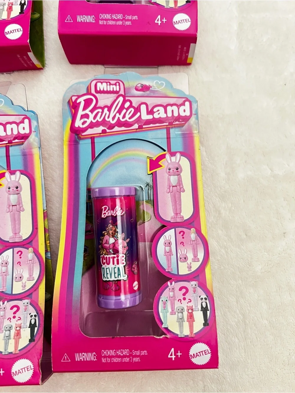 Lot of 6 Barbie Mini BarbieLand Cutie Reveal Doll & Pet, 1.5-inch Ages 4+ Mattel